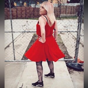 Cece Bright Red Cocktail Dress